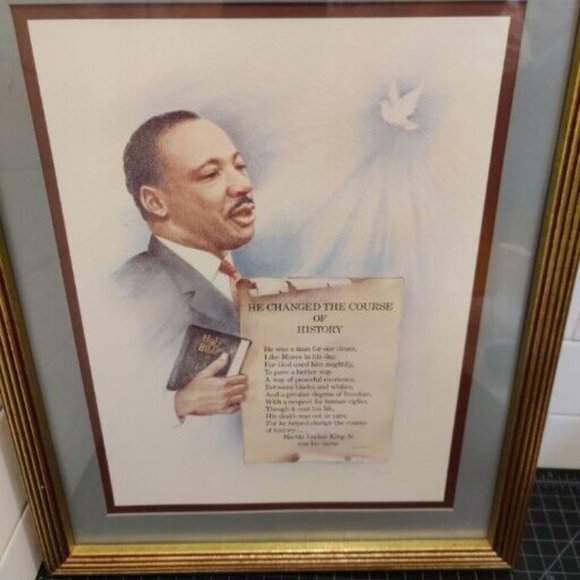 HE Changed The Course of History - Martin Luther King Artist C Downey 16x13.25" - Picture 3 of 10